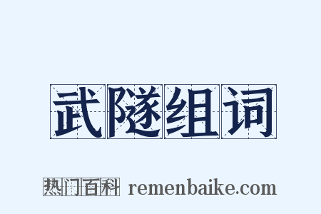 武隧组词是什么意思的图片